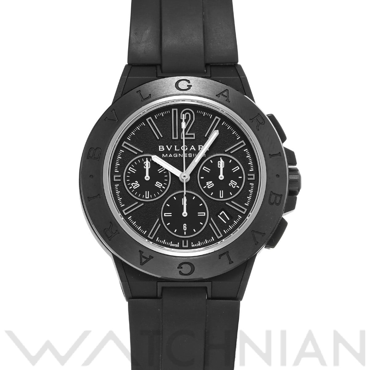 ブルガリ / BVLGARI ディアゴノ マグネシウム クロノグラフ DG42SMCCH ブラック メンズ 時計 【中古】【wristwatch】