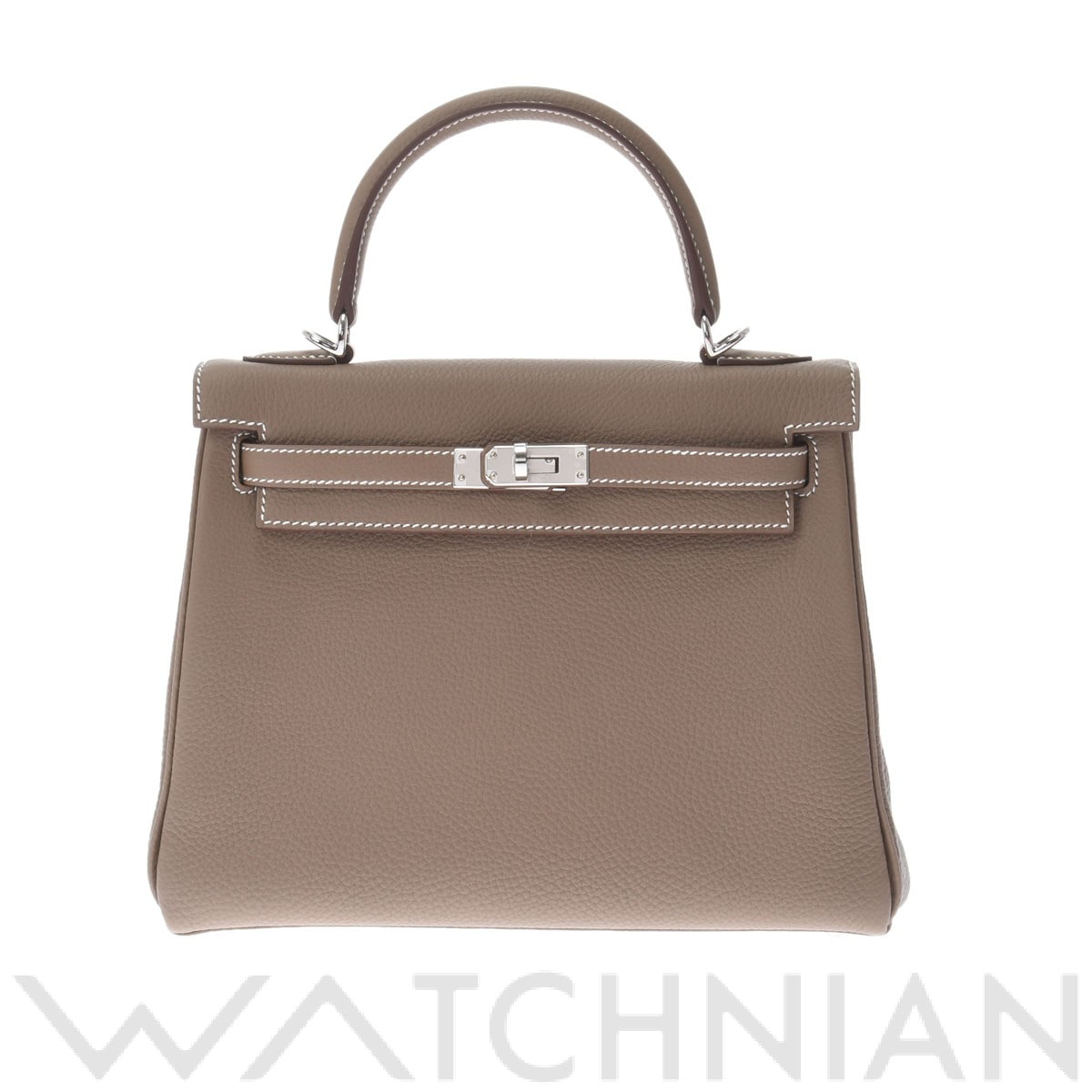 エルメス / HERMES ケリー25 内縫い エトゥープ/パラジウム金具 トゴ レディース バッグ 【新品】【bag】