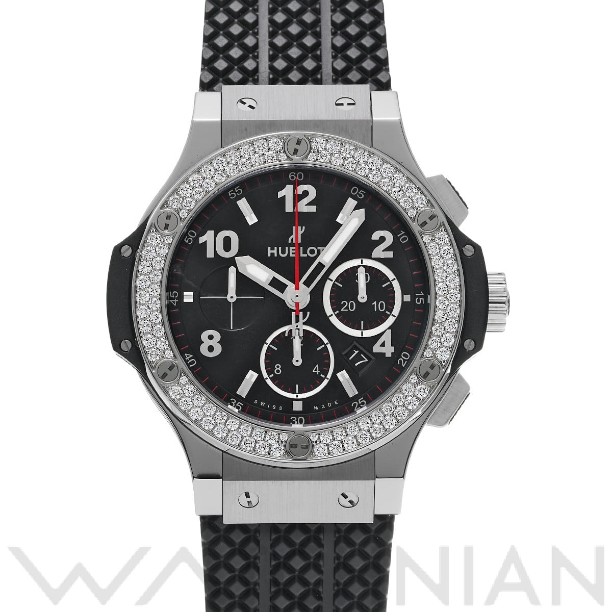 ウブロ / HUBLOT ビッグバン スチール ダイヤモンド 301.SX.130.RX.114 ブラック メンズ 時計 【中古】【wristwatch】