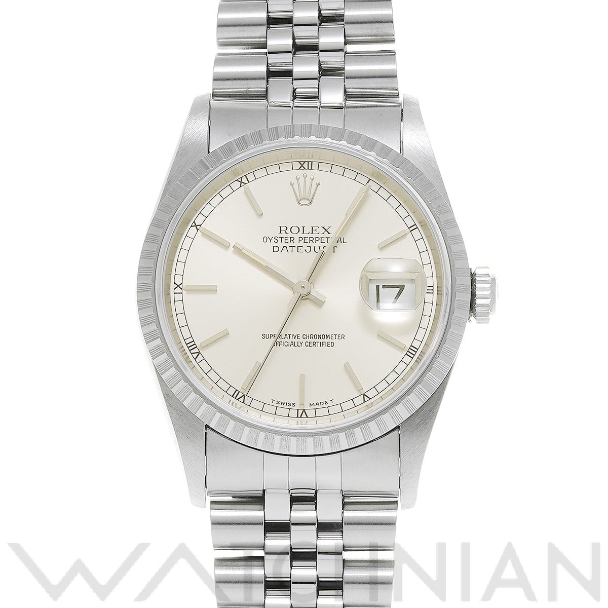 ロレックス デイトジャスト 16220 シルバー メンズ 時計 【中古】【wristwatch】