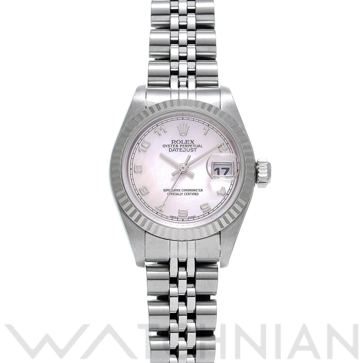 ロレックス / ROLEX デイトジャスト 69174NA ピンクシェル レディース 時計 【中古】【wristwatch】