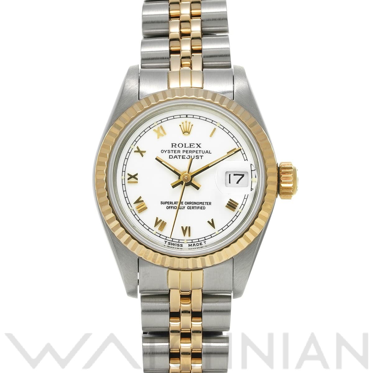 ロレックス デイトジャスト 69173 ホワイト レディース 時計 【中古】【wristwatch】