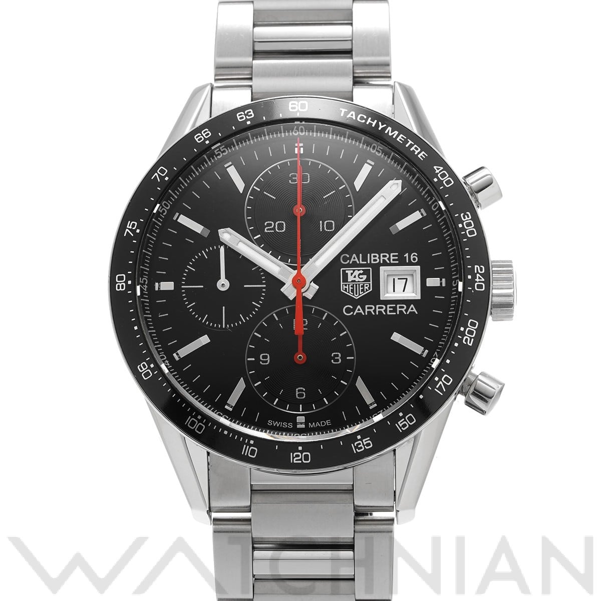 タグ ホイヤー / TAG HEUER カレラ キャリバー16 クロノグラフ CV201AK.BA0727 ブラック メンズ 時計 【中古】【wristwatch】