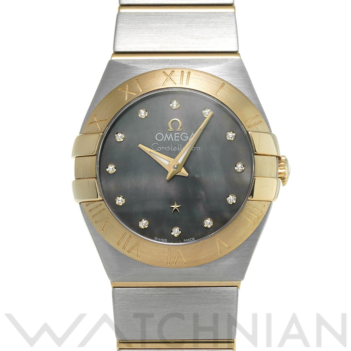 オメガ / OMEGA コンステレーション クォーツ タヒチ 123.20.24.60.57.006 ブラックシェル/ダイヤモンド レディース 時計 【中古】【wristwatch】