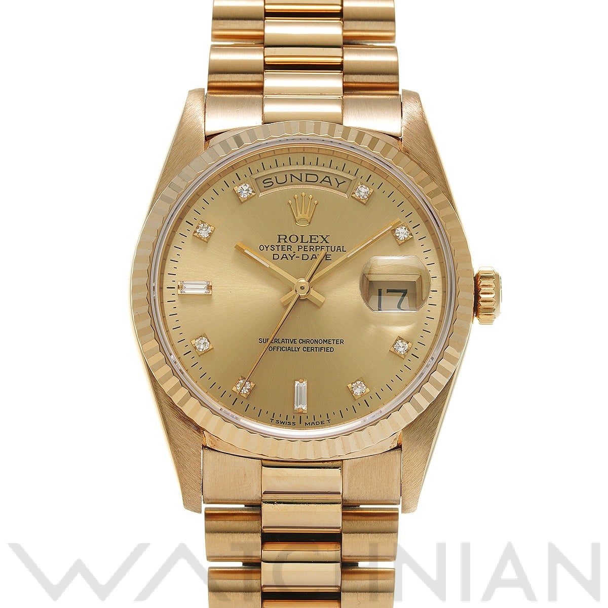 ロレックス デイデイト 18238A シャンパン/ダイヤモンド メンズ 時計 【中古】【wristwatch】