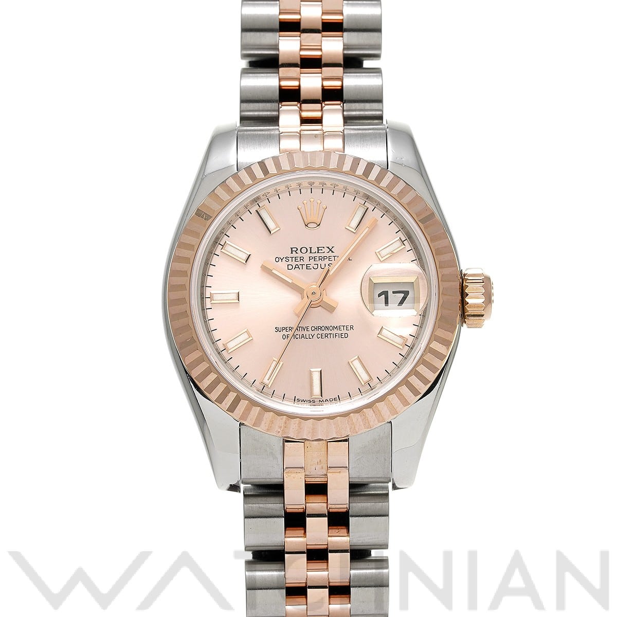 ロレックス デイトジャスト 26 179171 ピンク レディース 時計 【中古】【wristwatch】