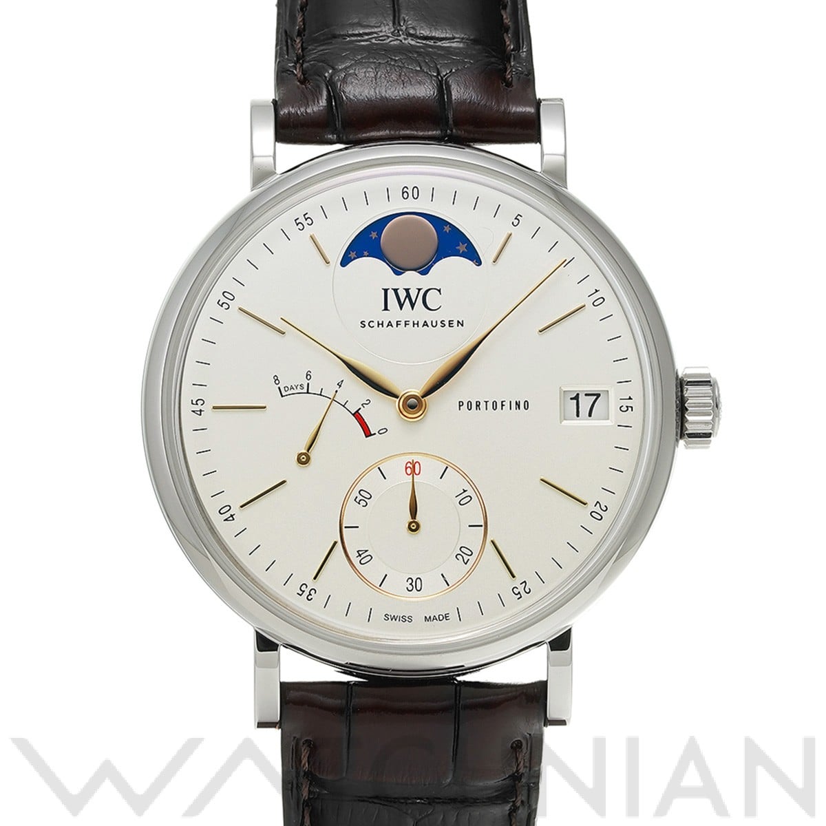 IWC ポートフィノ ハンドワインド ムーンフェイズ IW516401 シルバー メンズ 時計 【中古】【wristwatch】