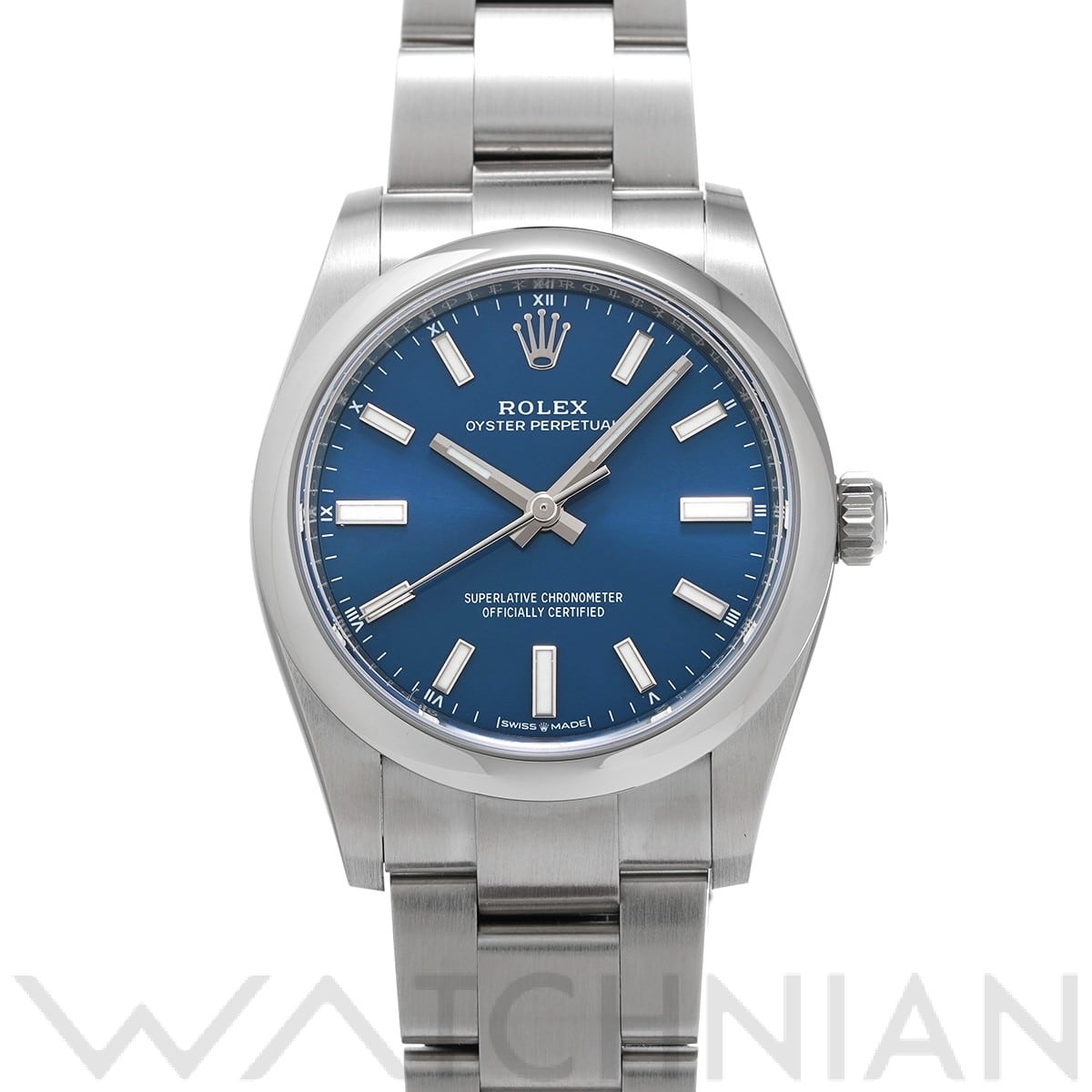 ロレックス オイスターパーペチュアル 34 124200 ブライトブルー ユニセックス 時計 【中古】【wristwatch】