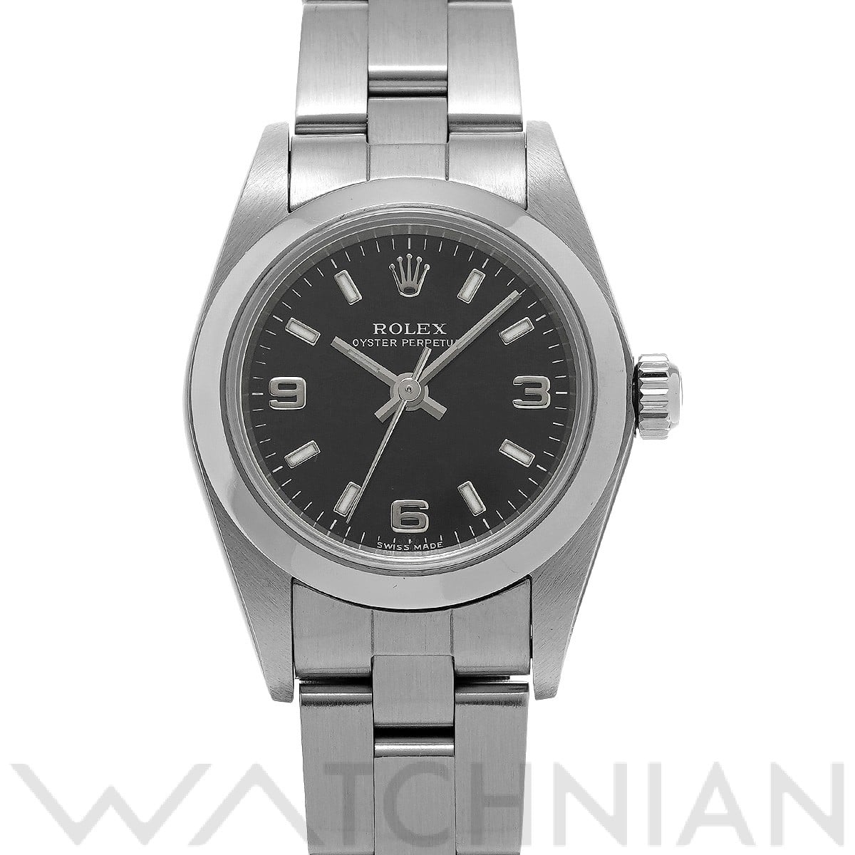 ロレックス / ROLEX オイスターパーペチュアル 76080 ブラック レディース 時計 【中古】【wristwatch】