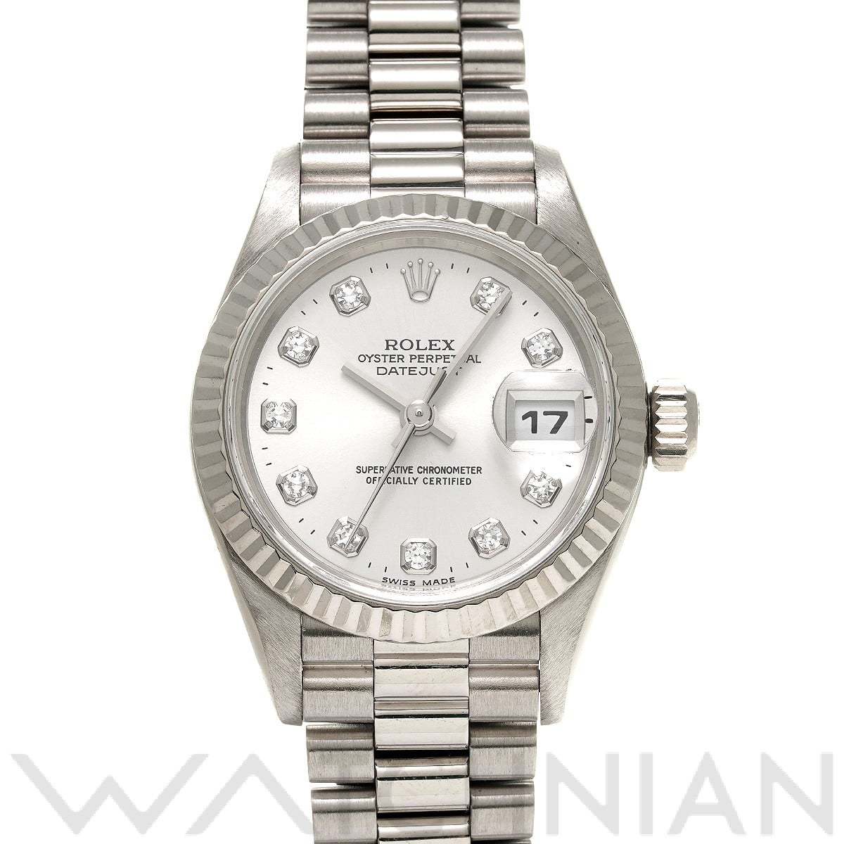 ロレックス デイトジャスト 79179G シルバー/ダイヤモンド レディース 時計 【中古】【wristwatch】