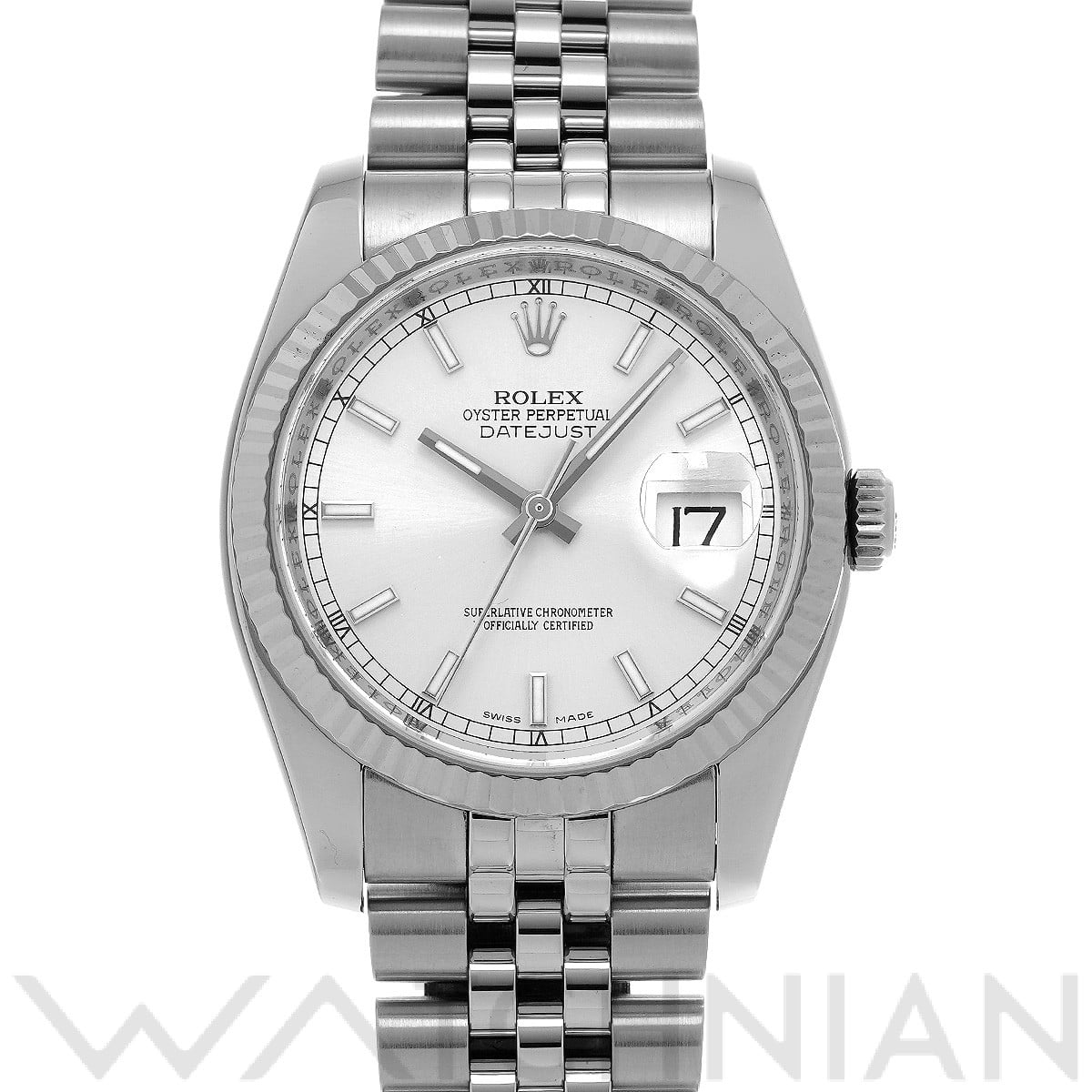 ロレックス デイトジャスト 36 116234 シルバー メンズ 時計 【中古】【wristwatch】