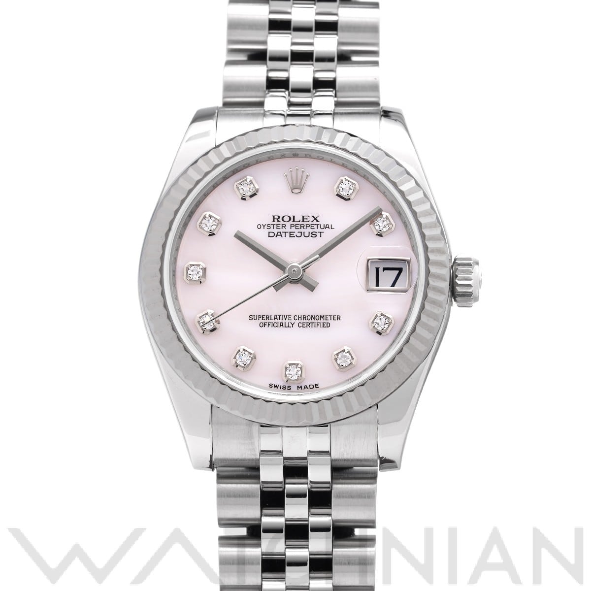 ロレックス / ROLEX デイトジャスト 31 178274NG ピンクシェル/ダイヤモンド ユニセックス 時計 【中古】【wristwatch】