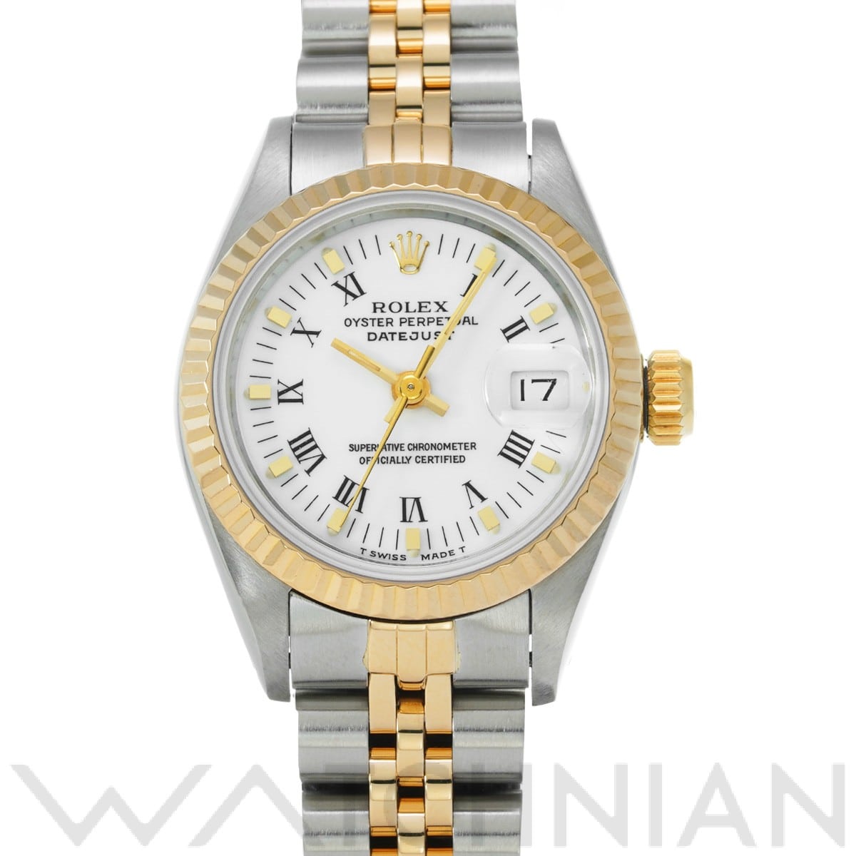 ロレックス デイトジャスト 69173 ホワイト レディース 時計 【中古】【wristwatch】