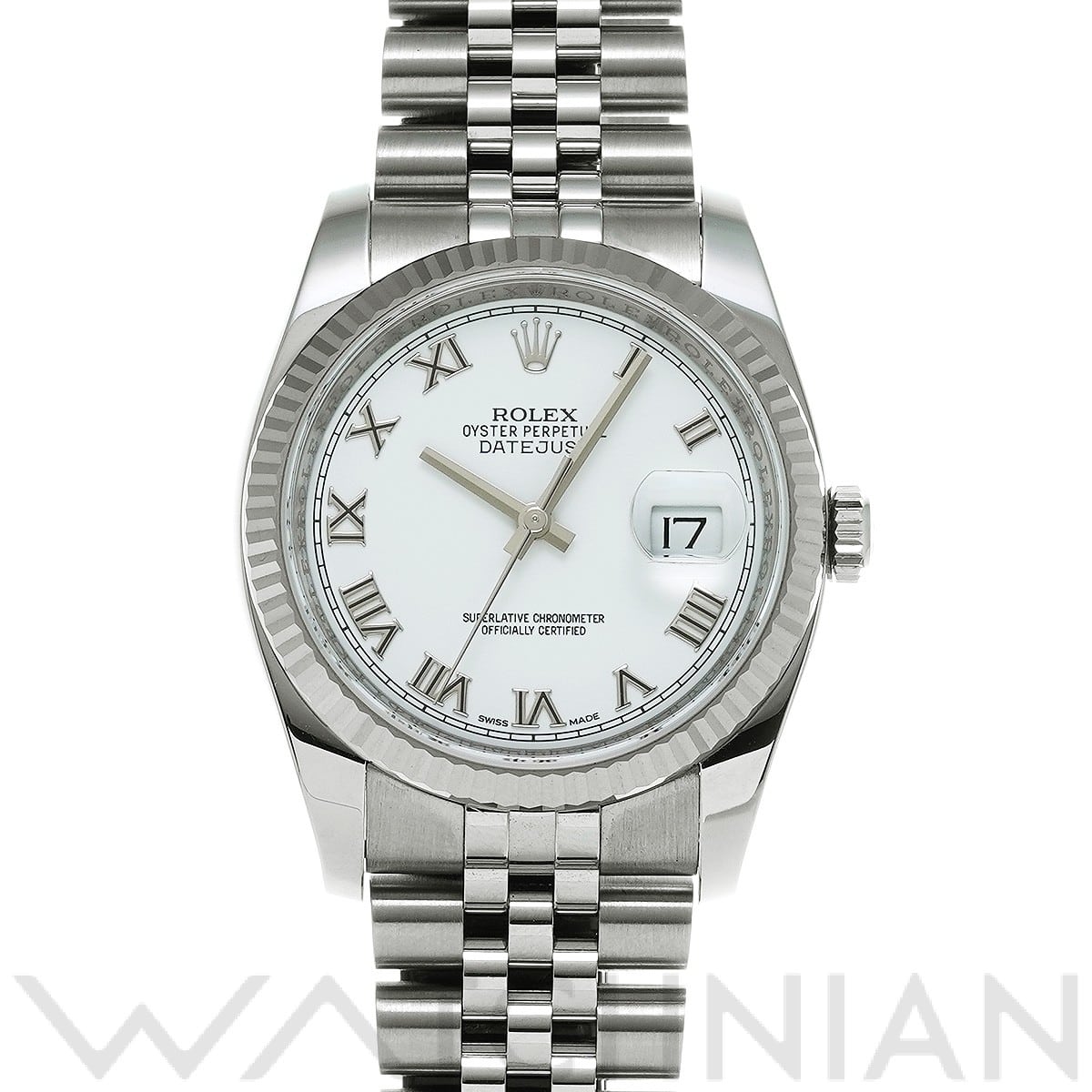 ロレックス デイトジャスト 116234 ホワイト メンズ 時計 【中古】【wristwatch】