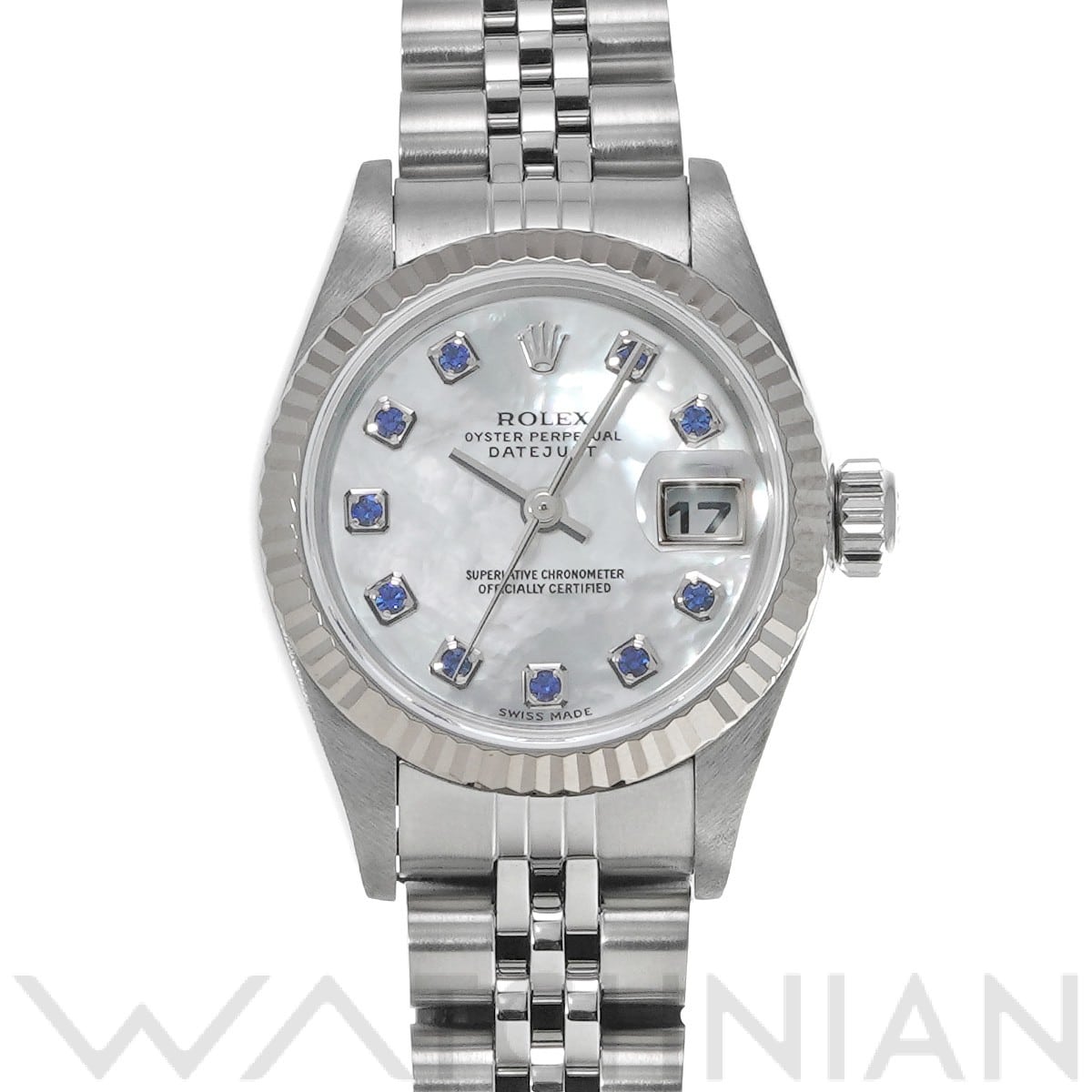 ロレックス デイトジャスト 79174NGS ホワイトシェル/サファイヤ レディース 時計 【中古】【wristwatch】