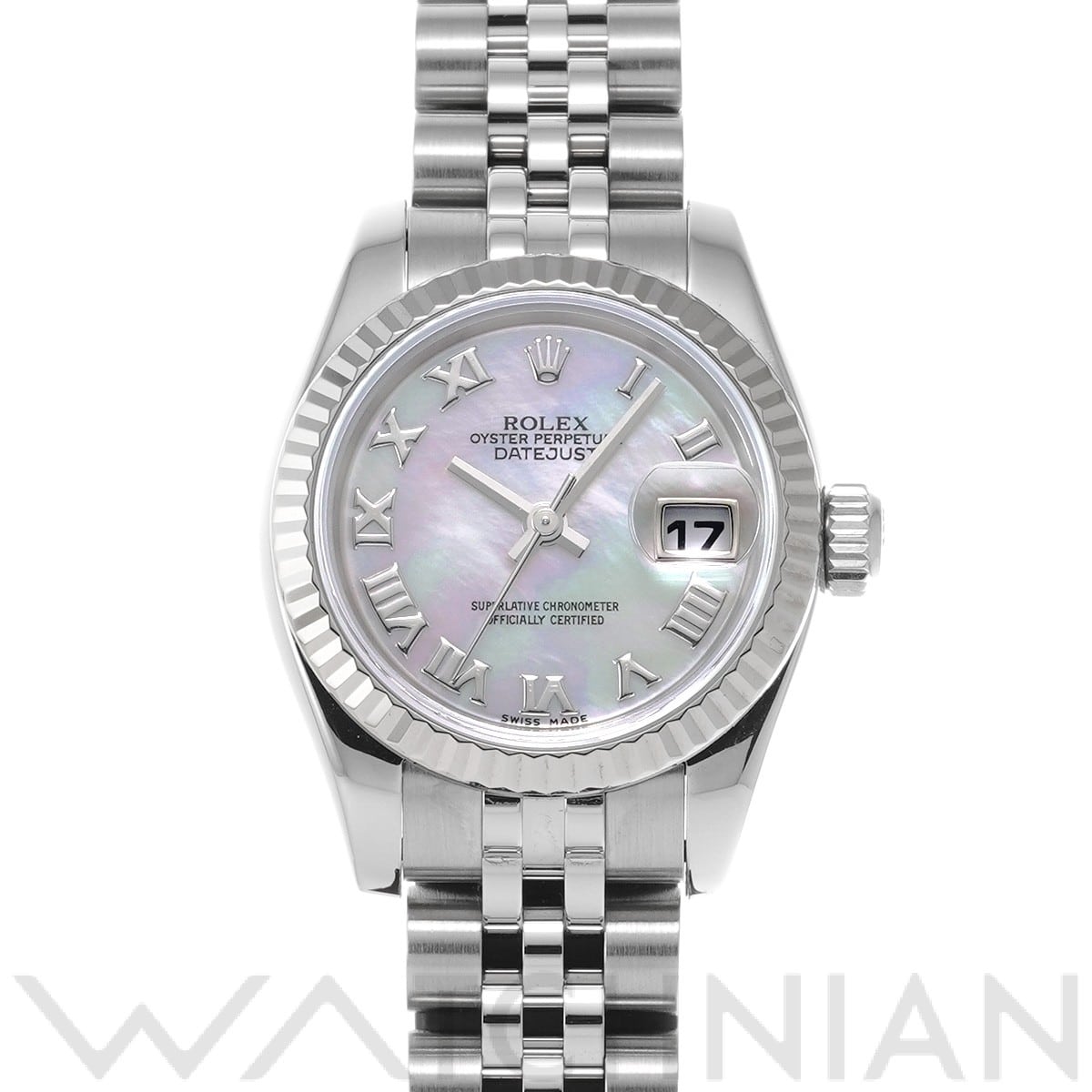 ロレックス レディ デイトジャスト 26 179174NR ホワイトシェル レディース 時計 【中古】【wristwatch】