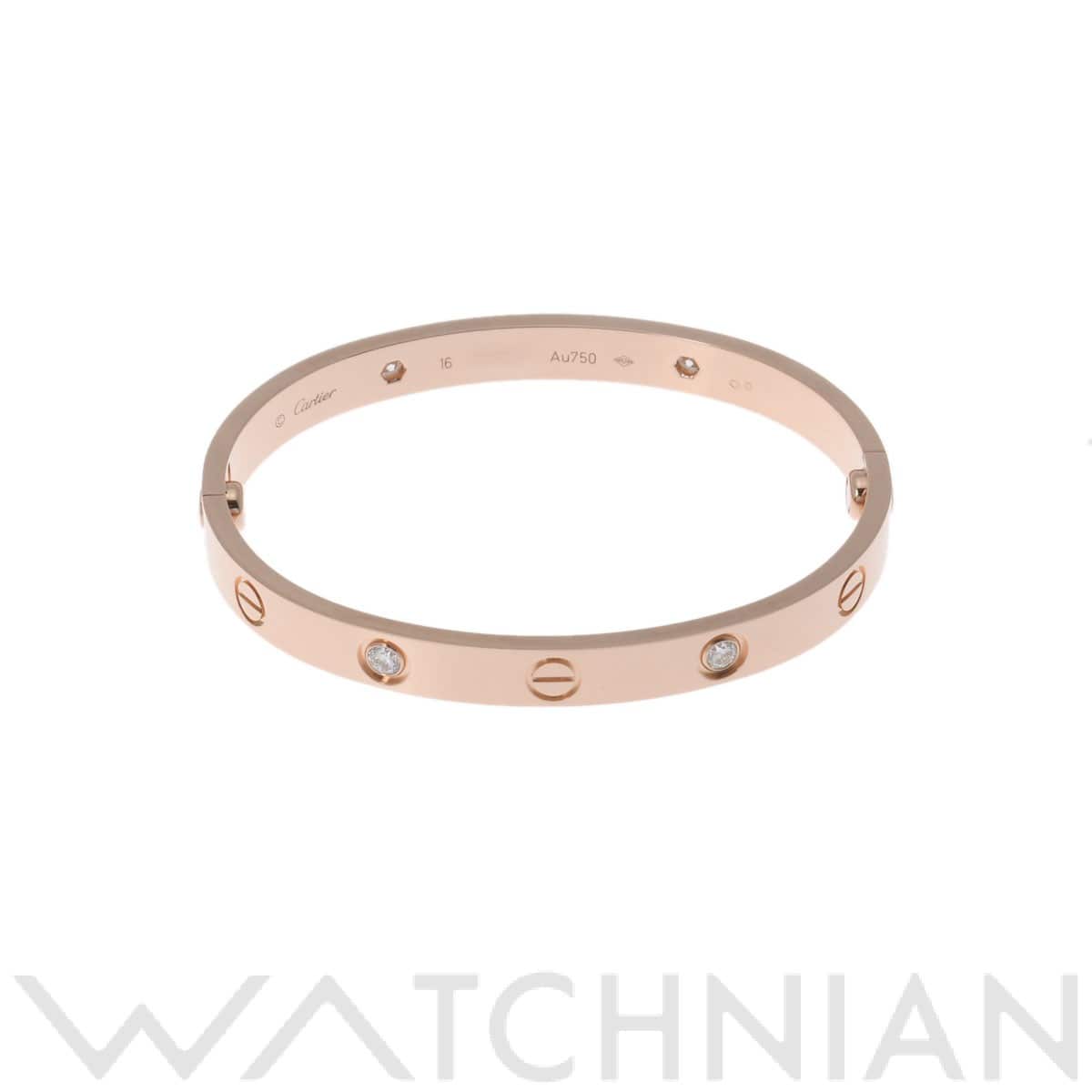 カルティエ ラブブレスレット 4PD ゴールド K18ピンクゴールド PG レディース ジュエリー 【中古】【jewelry】