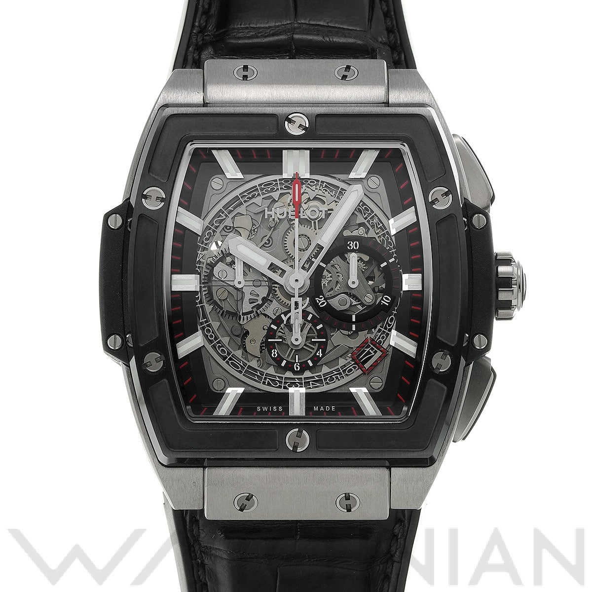 ウブロ / HUBLOT スピリット オブ ビッグバン チタニウム セラミック 601.NM.0173.LR グレー/スケルトン メンズ 時計 【中古】【wristwatch】