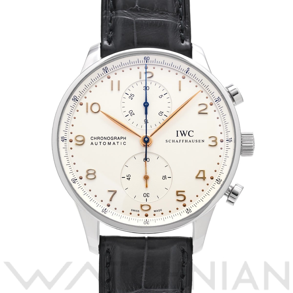 IWC ポルトギーゼ クロノグラフ IW371445 シルバー メンズ 時計 【中古】【wristwatch】