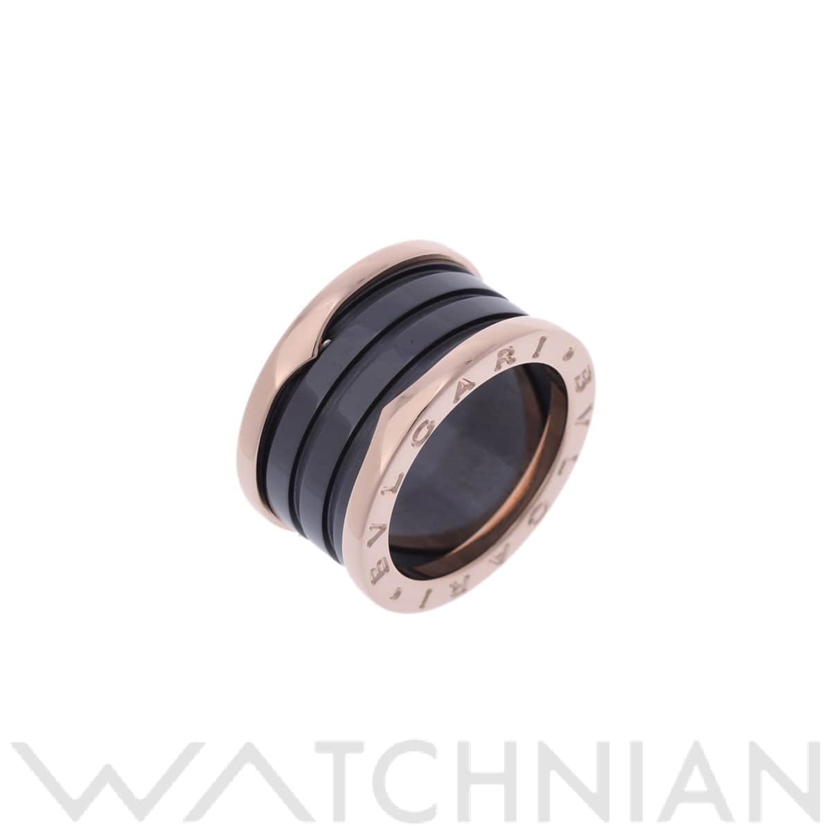 ブルガリ B.ZERO1リング #51 ゴールド K18ピンクゴールド PG/ブラックセラミック レディース ジュエリー 【中古】【jewelry】