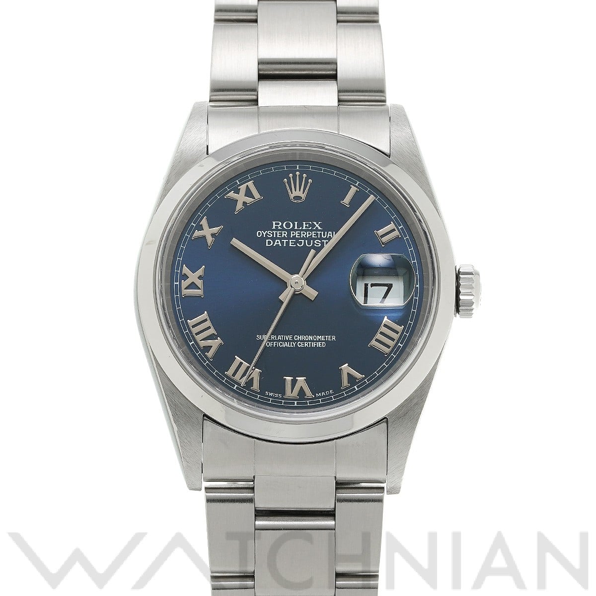 ロレックス デイトジャスト 16200 ブルー メンズ 時計 【中古】【wristwatch】