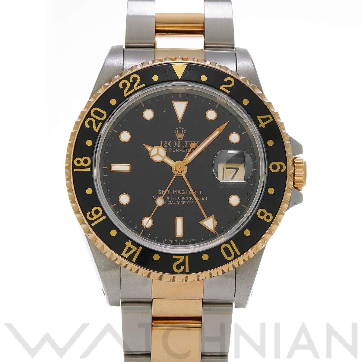 ロレックス GMTマスターII 16713 ブラック メンズ 時計 【中古】【wristwatch】