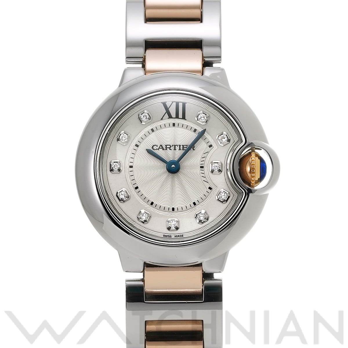 カルティエ / CARTIER バロンブルー ドゥ カルティエ 28mm WE902030 シルバー/ダイヤモンド レディース 時計 【中古】【wristwatch】