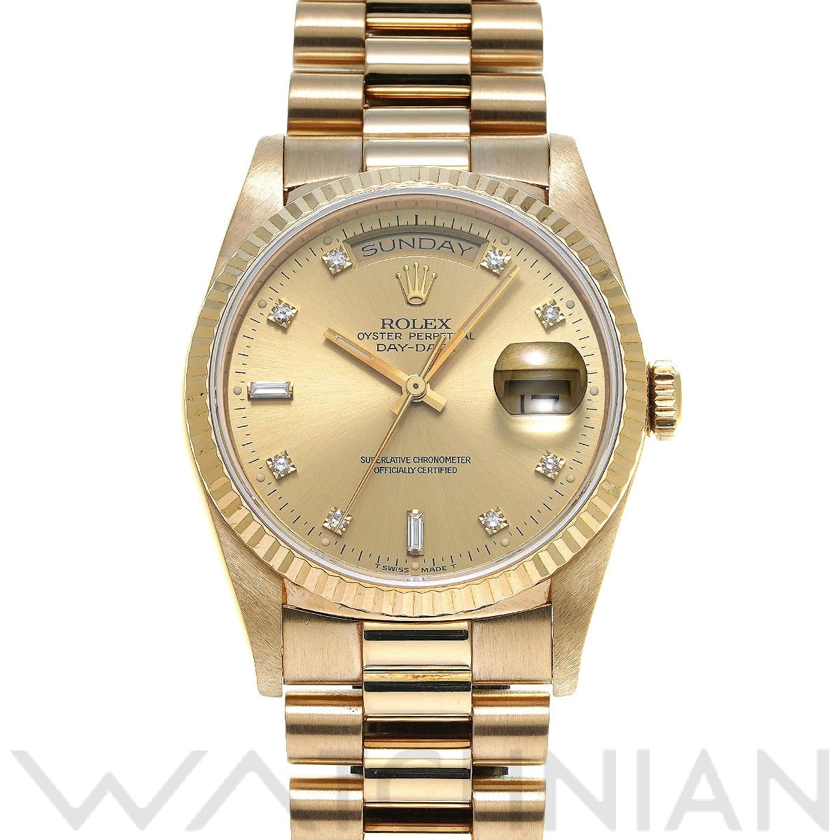 ロレックス デイデイト 18238A シャンパン/ダイヤモンド メンズ 時計 【中古】【wristwatch】