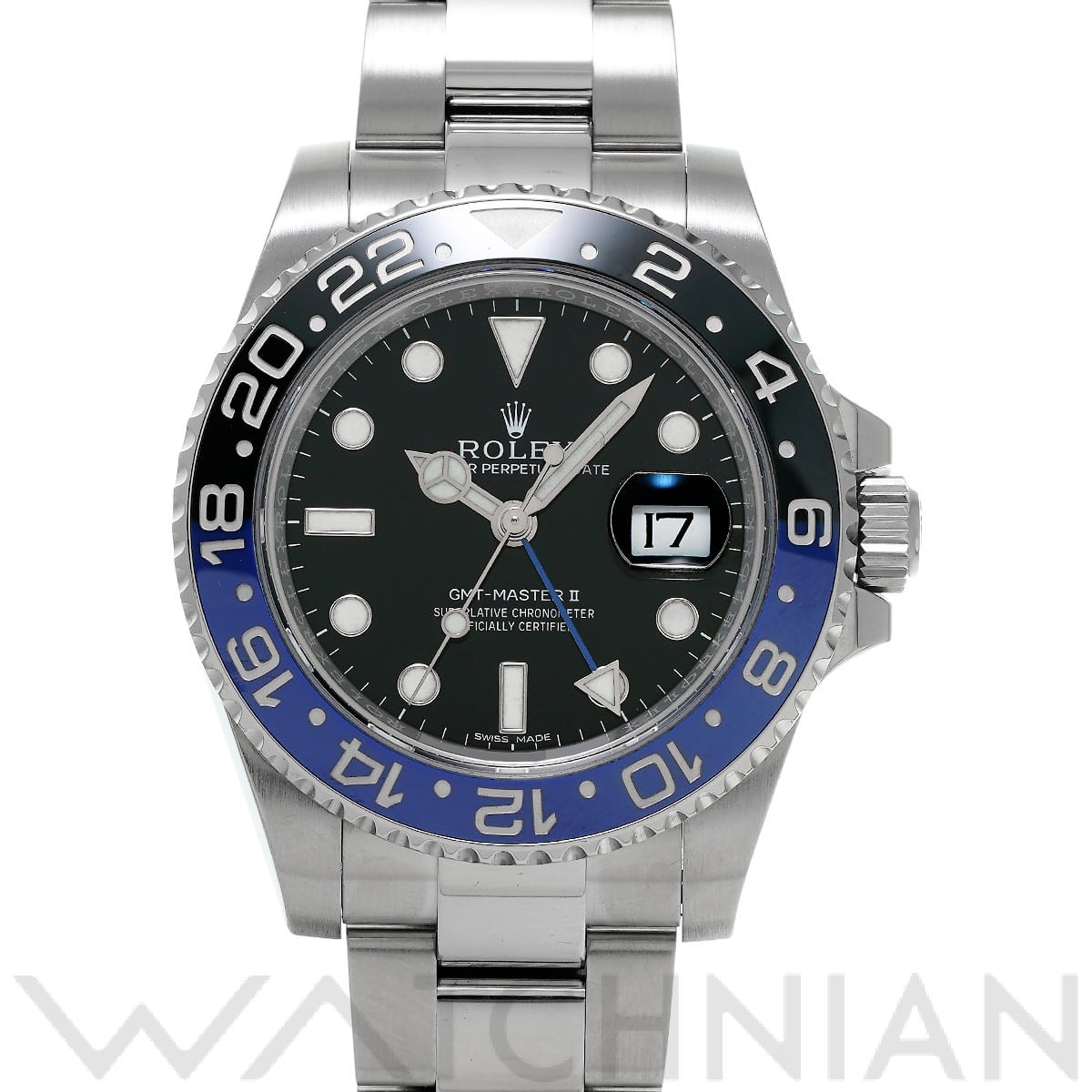 ロレックス GMTマスターII 116710BLNR ブラック メンズ 時計 【中古】【wristwatch】