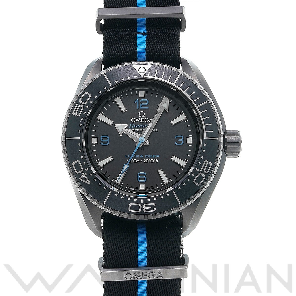 オメガ / OMEGA シーマスター プラネットオーシャン 6000 コーアクシャル マスタークロノメーター ウルトラディープ 215.92.46.21.01.001 ブラック メンズ 時計 【中古】【wristwatch】