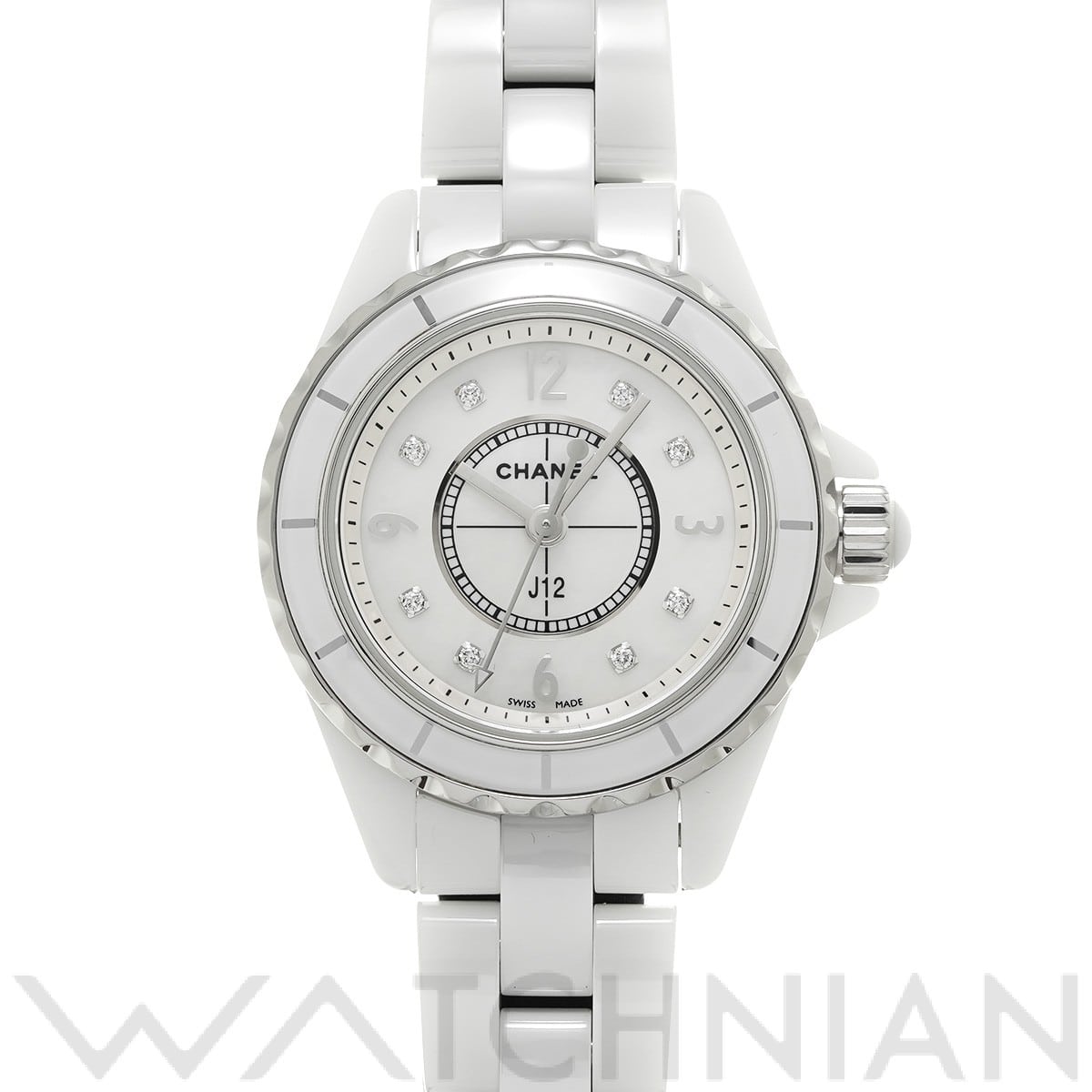 シャネル / CHANEL J12 29MM H2570 ホワイトシェル/ダイヤモンド レディース 時計 【中古】【wristwatch】