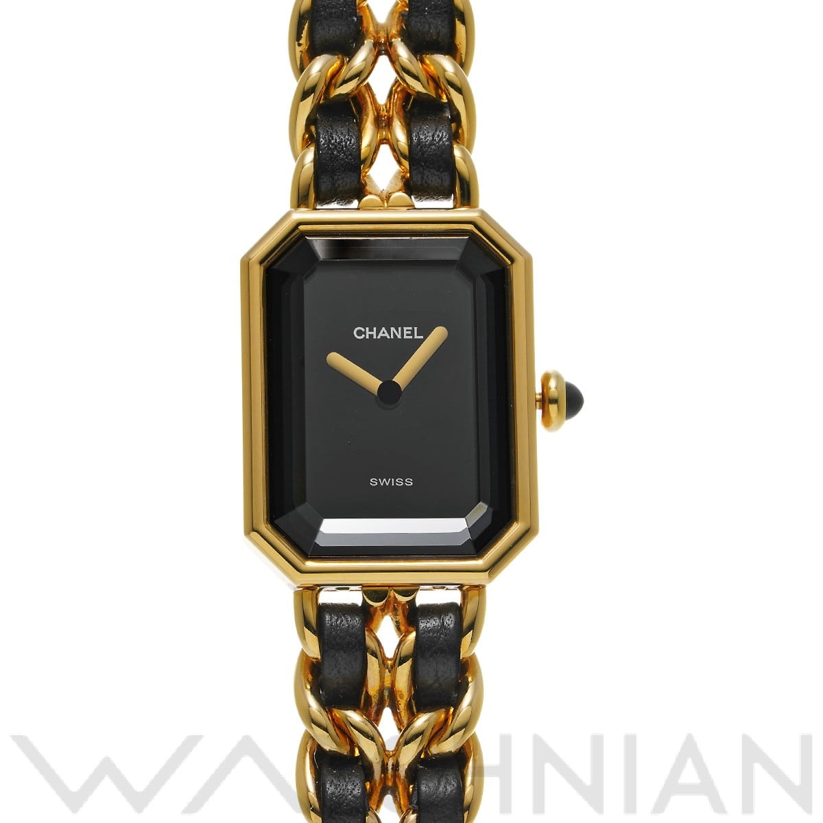 シャネル プルミエール M H0001 ブラック レディース 時計 【中古】【wristwatch】