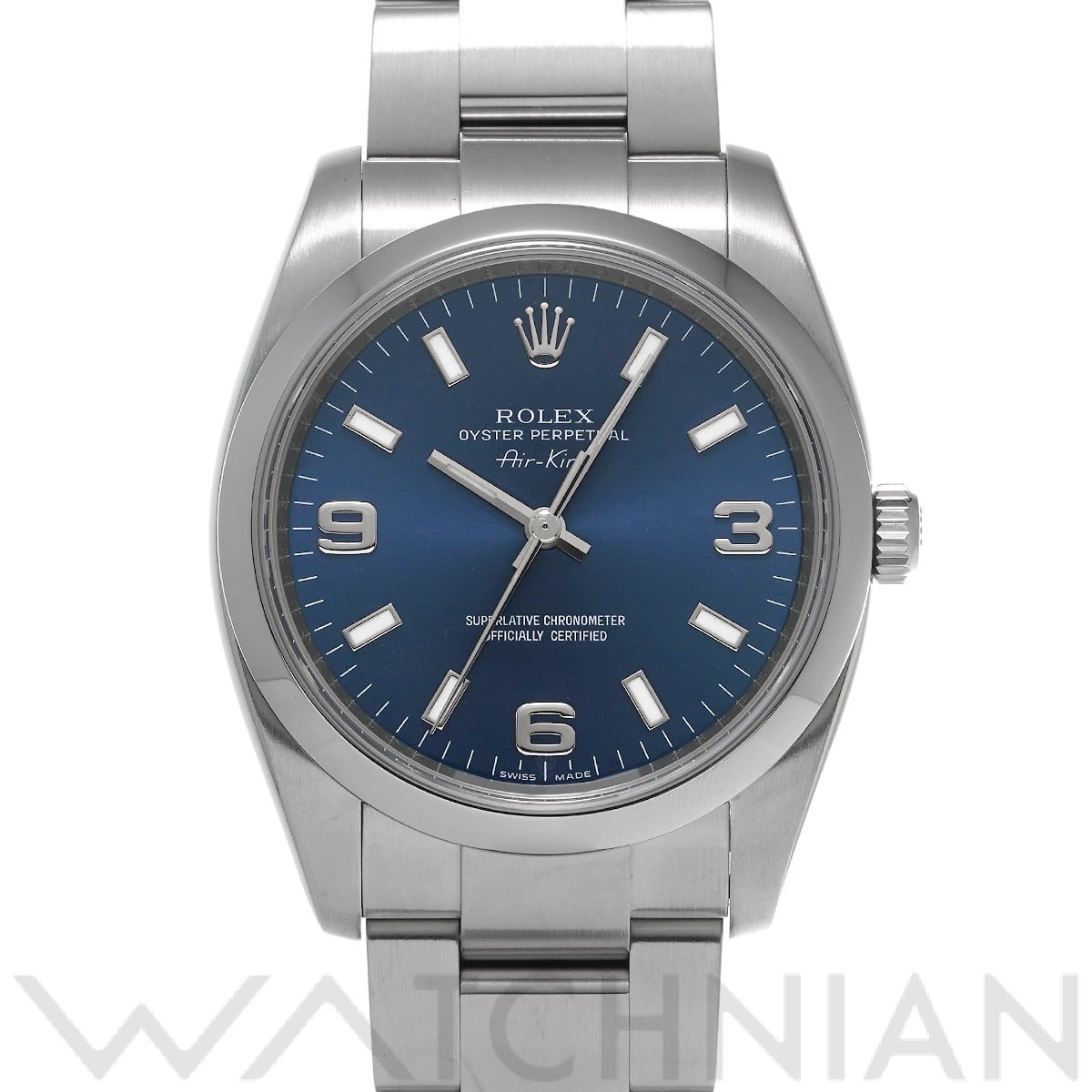 ロレックス エアキング 114200 ブルー メンズ 時計 【中古】【wristwatch】