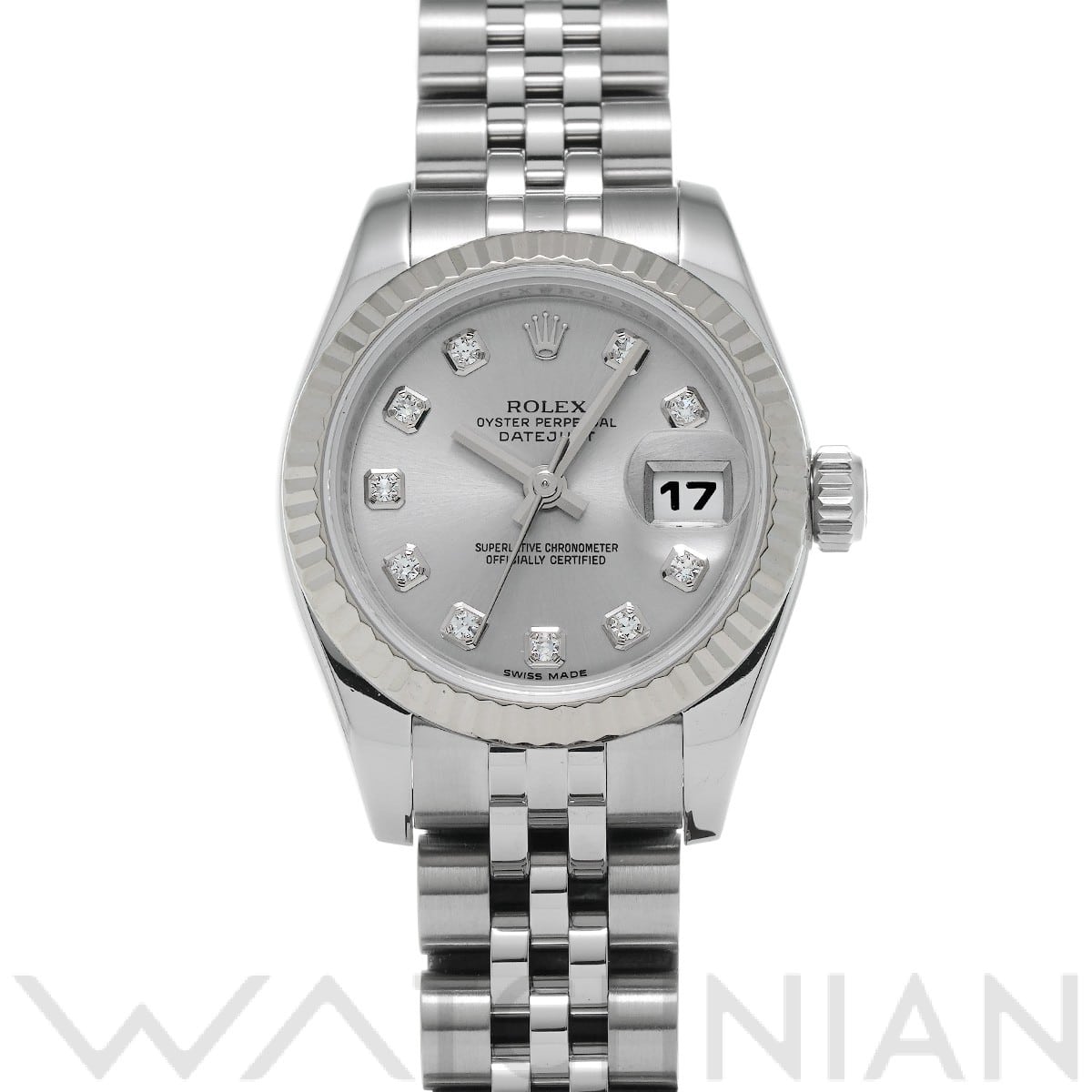 ロレックス レディ デイトジャスト 26 179174G グレー/ダイヤモンド レディース 時計 【中古】【wristwatch】