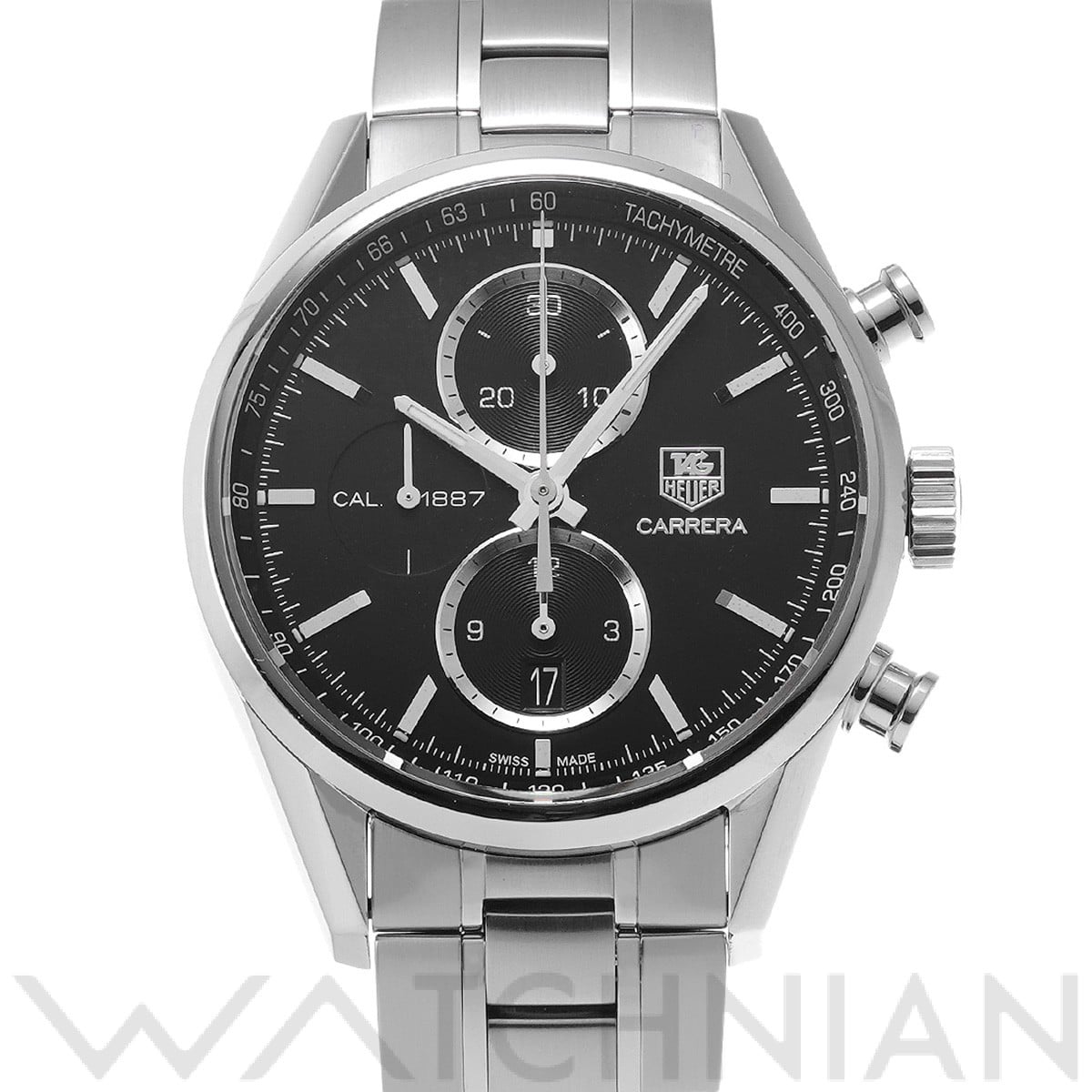 タグ ホイヤー / TAG HEUER カレラ キャリバー1887 クロノグラフ CAR2110.BA0724 ブラック メンズ 時計 【中古】【wristwatch】