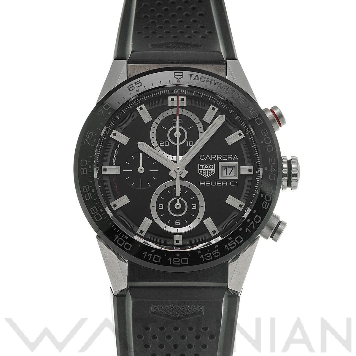 タグ ホイヤー / TAG HEUER カレラ キャリバーホイヤー01 クロノグラフ CAR201Z.FT6046 ブラック メンズ 時計 【中古】【wristwatch】