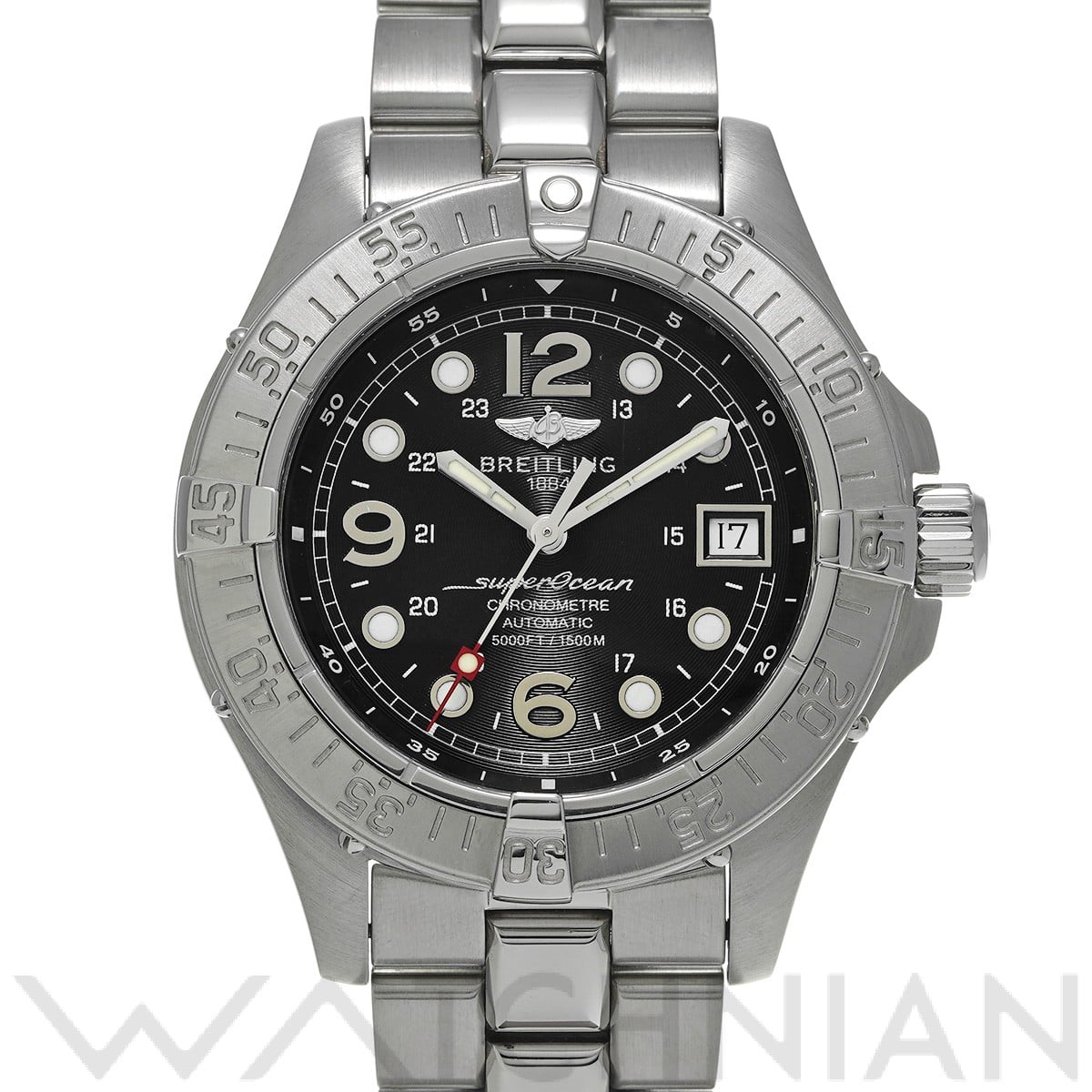 ブライトリング / BREITLING スーパーオーシャン A180B18PFA ブラック メンズ 時計 【中古】【wristwatch】