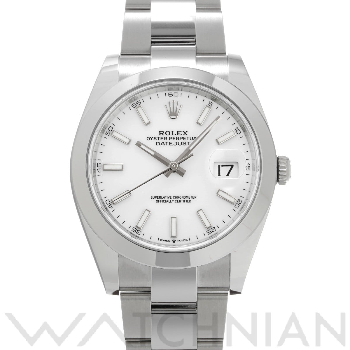 ロレックス デイトジャスト 41 126300 ホワイト メンズ 時計 【中古】【wristwatch】