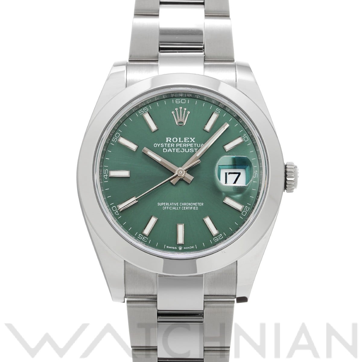 ロレックス / ROLEX デイトジャスト 41 126300 ミントグリーン メンズ 時計 【中古】【wristwatch】