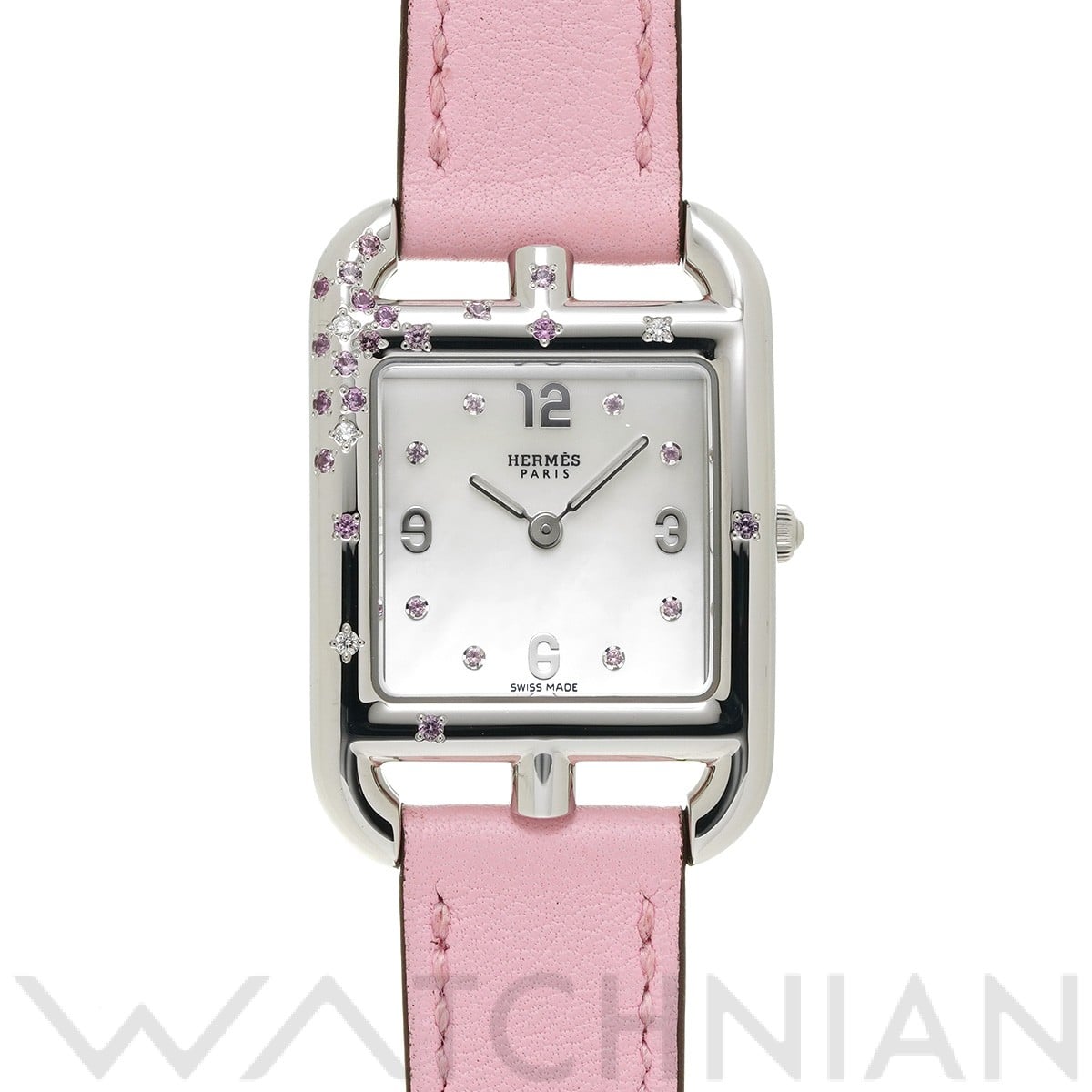 エルメス ケープコッド SM CC1.233 ホワイトシェル/サファイア レディース 時計 【中古】【wristwatch】