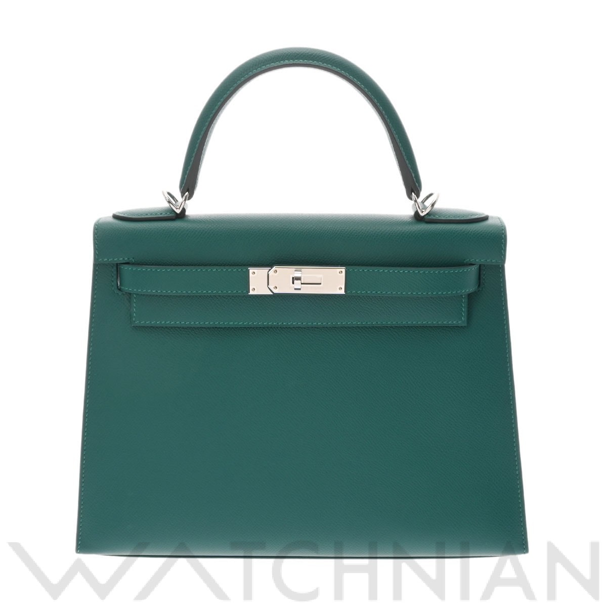 エルメス ケリー 28 外縫い マラカイト ヴォーエプソン レディース バッグ 【中古】【bag】