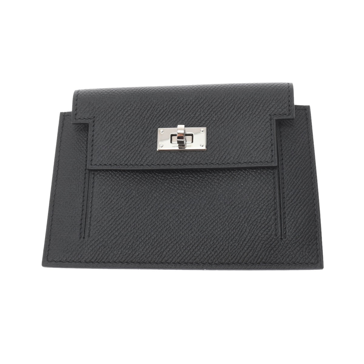 エルメス ケリー コンパクト ブラック/パラジウム金具 ヴォーエプソン レディース 財布 【中古】【purse】