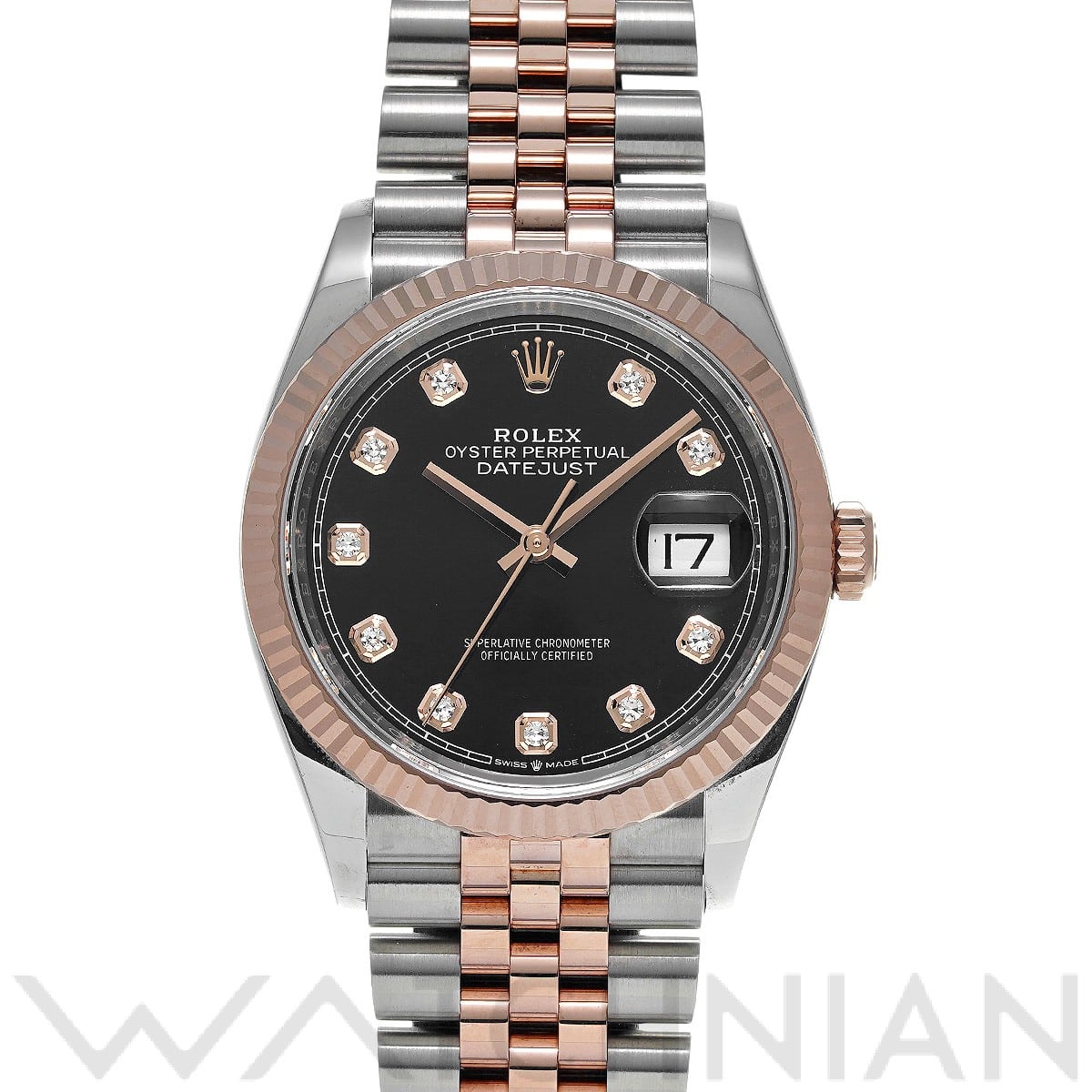 ロレックス デイトジャスト 36 126231G ブラック/ダイヤモンド メンズ 時計 【中古】【wristwatch】