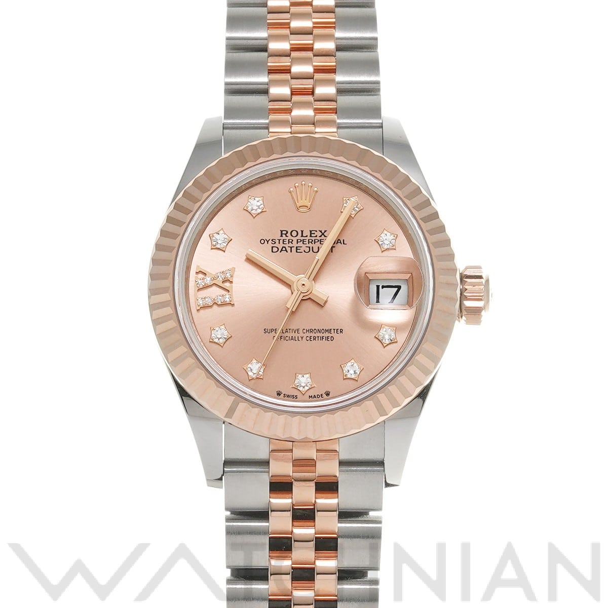 ロレックス レディ デイトジャスト 28 279171G ロゼカラー/ダイヤモンド レディース 時計 【中古】【wristwatch】