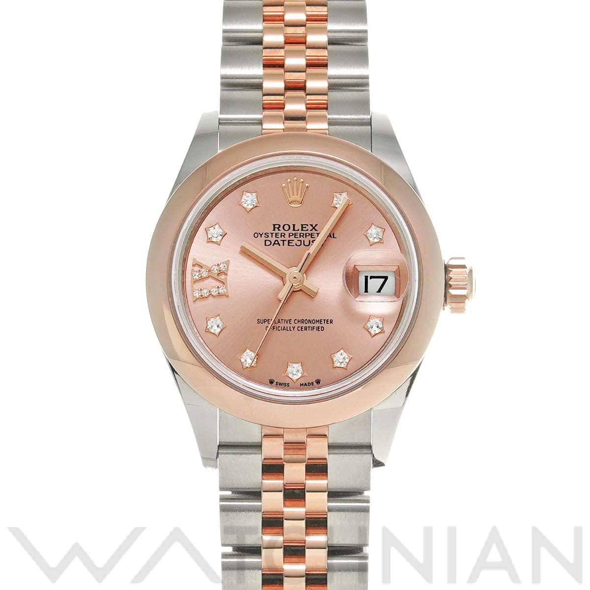 ロレックス レディ デイトジャスト 28 279161G ロゼカラー/ダイヤモンド レディース 時計 【中古】【wristwatch】