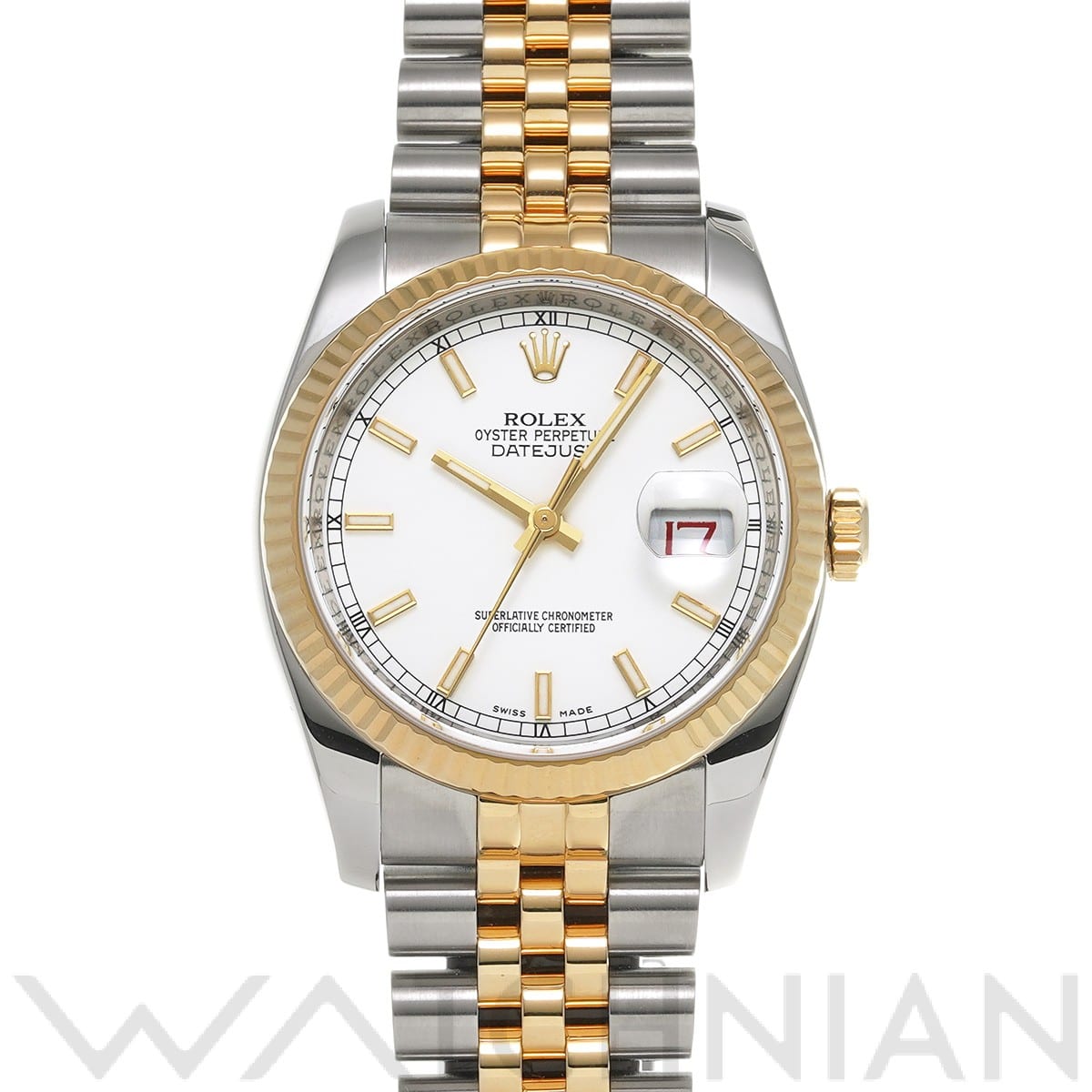 ロレックス デイトジャスト 36 116233 ホワイト メンズ 時計 【中古】【wristwatch】