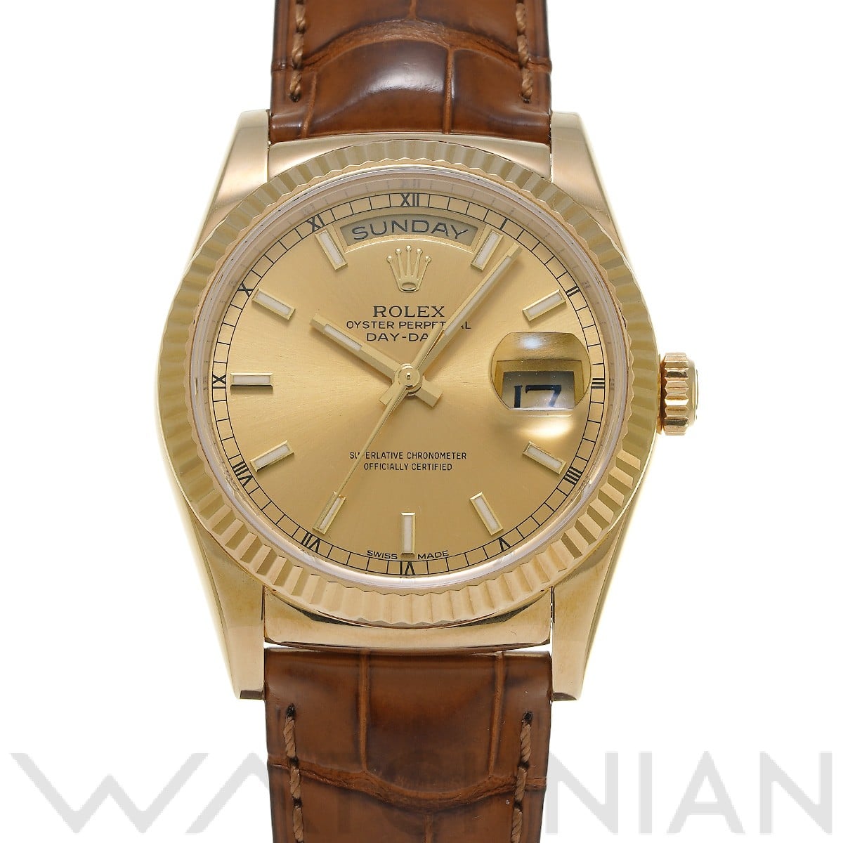 ロレックス デイデイト 36 118138 シャンパン メンズ 時計 【中古】【wristwatch】