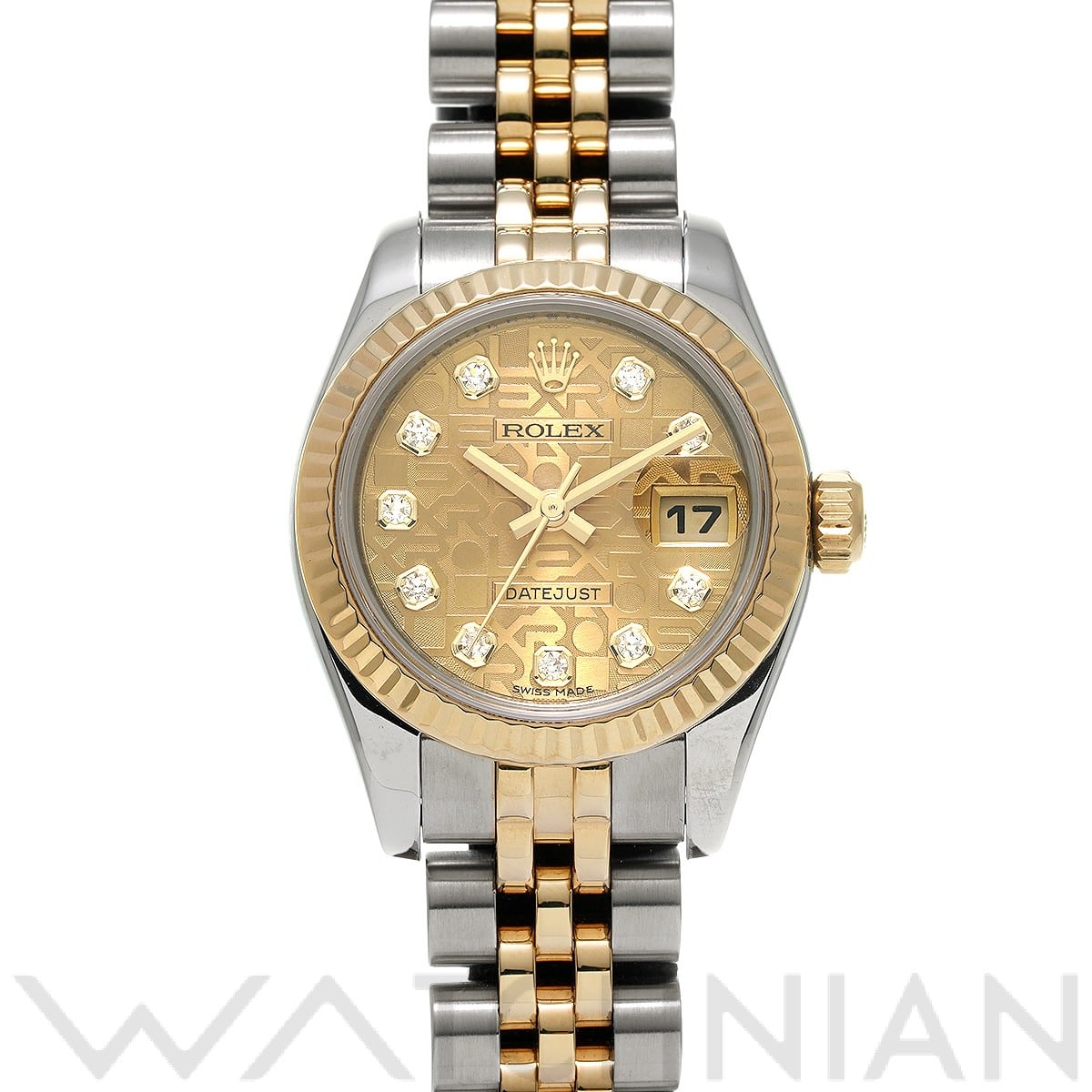 ロレックス レディ デイトジャスト 26 179173G シャンパンコンピュータ/ダイヤモンド レディース 時計 【中古】【wristwatch】