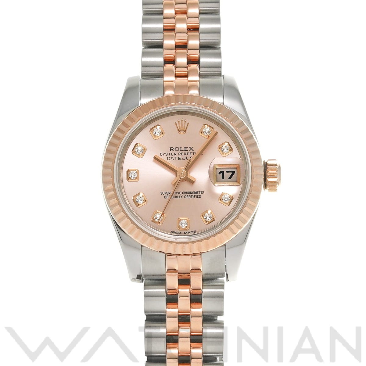 ロレックス レディ デイトジャスト 26 179171G ピンク/ダイヤモンド レディース 時計 【中古】【wristwatch】
