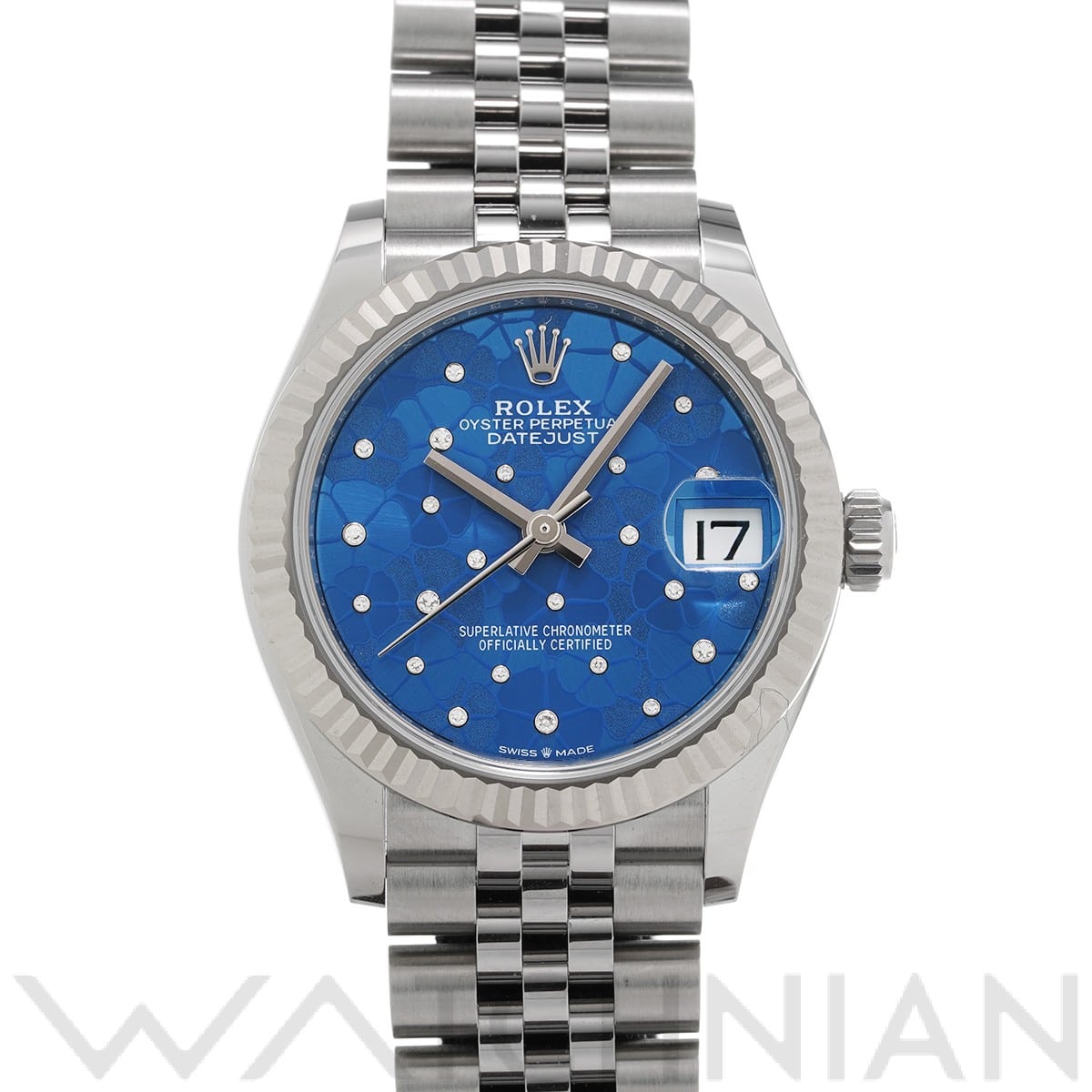 ロレックス デイトジャスト 31 278274 アズーロブルー フローラルモチーフ/ダイヤモンド ユニセックス 時計 【中古】【wristwatch】